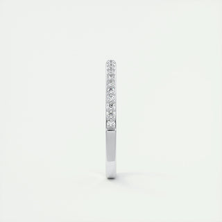 Alliance de mariage semi-éternité avec diamants ronds EF-VVS de 1,5 mm cultivés en laboratoire 