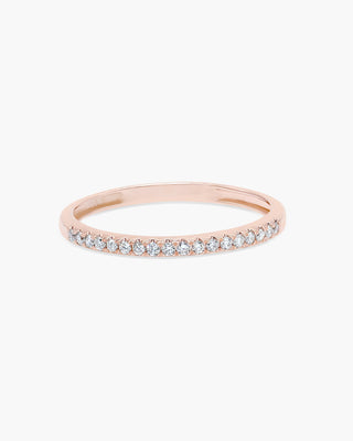 Alliance de mariage semi-éternité avec diamants ronds EF-VVS de 1,50 mm cultivés en laboratoire 