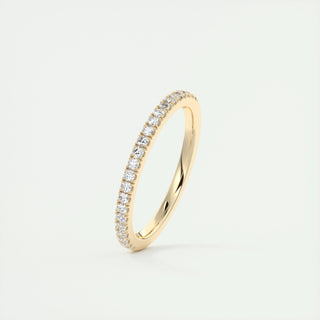 1.8mm Round EF- VVS Lab Grown Diamond Half Eternity Wedding Band