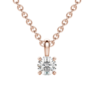 Collier avec diamant solitaire rond F-VS de 0,25 à 1,5 ct cultivé en laboratoire