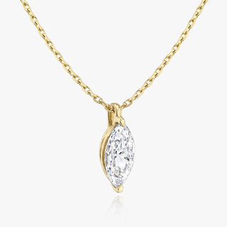 Collier avec diamant solitaire marquise F-VS de 0,25 ct à 1,0 ct cultivé en laboratoire