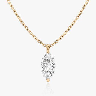 Collier avec diamant solitaire marquise F-VS de 0,25 ct à 1,0 ct cultivé en laboratoire