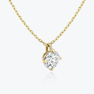 Collier avec diamant solitaire rond F-VS de 0,25 ct à 1,0 ct cultivé en laboratoire