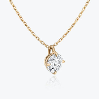 Collier avec diamant solitaire rond F-VS de 0,25 ct à 1,0 ct cultivé en laboratoire