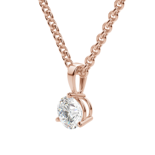 0.25CT- 1.50CT Round F-VS Lab Grown Diamond Solitaire Necklace