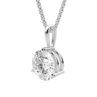 Collier solitaire en diamant rond F-VS de 0,25 à 1,50 ct cultivé en laboratoire