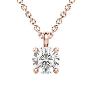 Collier avec diamant solitaire rond F-VS de 0,25 à 1,50 ct cultivé en laboratoire