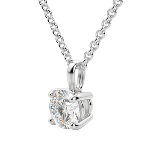 Collier avec diamant solitaire rond F-VS de 0,25 à 1,50 ct cultivé en laboratoire