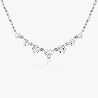 Collier avec diamants ronds F-VS de 0,25 ct cultivés en laboratoire