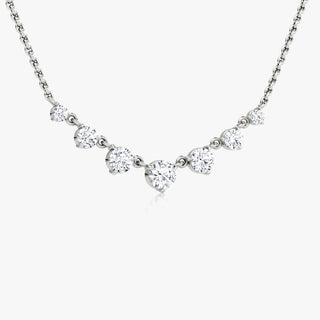 Collier avec diamants ronds F-VS de 0,25 ct cultivés en laboratoire