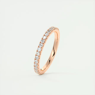 Round EF- VVS Lab Grown Diamond Half Eternity Wedding Band