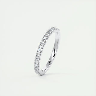 Round EF- VVS Lab Grown Diamond Half Eternity Wedding Band