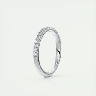 Round EF- VVS Lab Grown Diamond Half Eternity Wedding Band