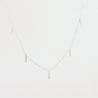 0.12TCW Round Moissanite Drop Necklace