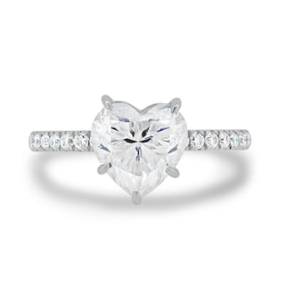 2.50CT Heart Cut 4 Prongs Moissanite Engagement Ring - ELITE CARAT