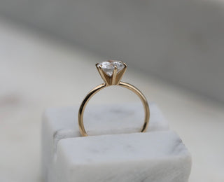 Bague de fiançailles avec diamant solitaire rond CVD de 1,50 à 3,50 ct