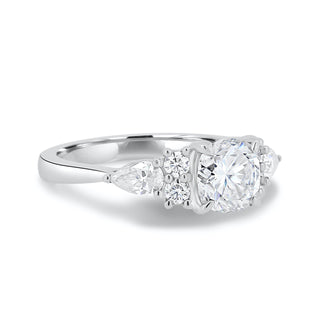 Bague de fiançailles en or blanc 18 carats avec moissanite taille coussin de 1,25 ct