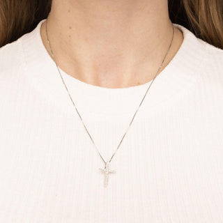 0.30CT Round Moissanite Cross Necklace