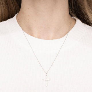 0.31CT Round Moissanite Cross Necklace