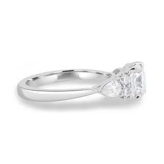 Bague de fiançailles en or blanc 18 carats avec moissanite taille coussin de 1,25 ct