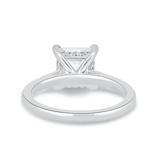 1.90CT Princess Cut Hidden Halo Moissanite Engagement Ring in 14K White Gold - ELITE CARAT