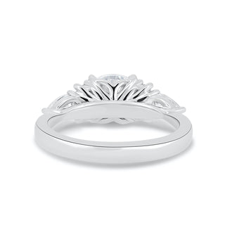 Bague de fiançailles en or massif avec diamants moissanite coussinés de 1,25 ct