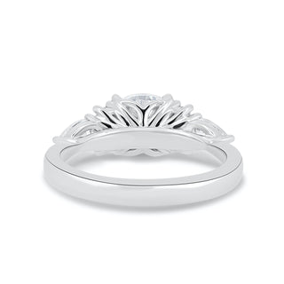 Bague de fiançailles en or blanc 18 carats avec moissanite taille coussin de 1,25 ct