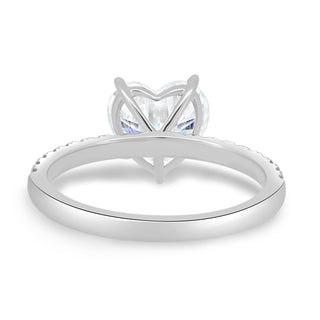 2.50CT Heart Cut 4 Prongs Moissanite Engagement Ring - ELITE CARAT