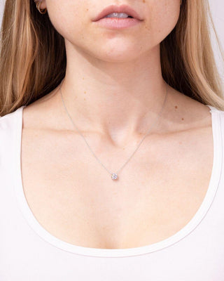 0.5CT Round Moissanite Solitaire Necklace