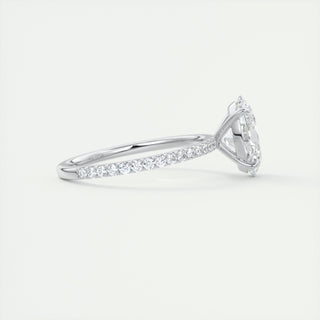 2CT Oval Cut Diamond Moissanite Prong Engagement Ring - ELITE CARAT