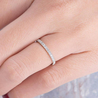 Round Brilliant Cut Full Eternity Stacking Wedding Band