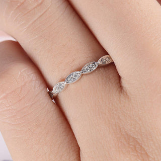 Round Brilliant Cut Half Eternity Matching Wedding Band