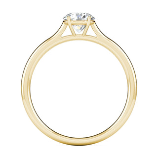 Bague de fiançailles solitaire en diamant rond F-VS2 de 1,02 ct cultivé en laboratoire 