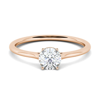 Bague de fiançailles solitaire en diamant rond F-VS2 de 1,02 ct cultivé en laboratoire 