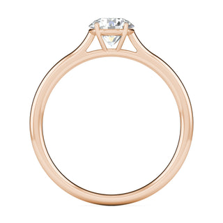 Bague de fiançailles solitaire en diamant rond F-VS2 de 1,02 ct cultivé en laboratoire 