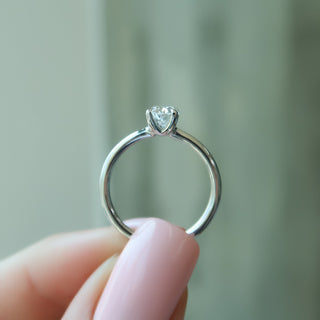 Bague de fiançailles avec diamant solitaire CVD taille ovale de 2,0 à 4,0 ct