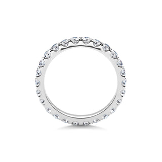 Alliance de mariage éternité complète avec diamants ronds de 2,50 mm cultivés en laboratoire 