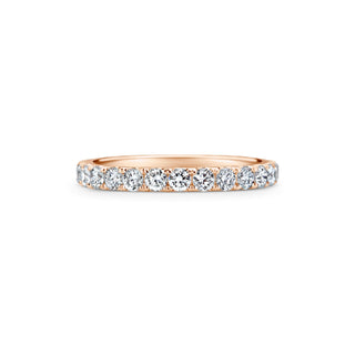 Alliance de mariage éternité complète avec diamants ronds de 2,50 mm cultivés en laboratoire 