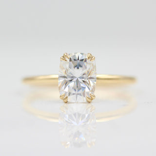 1.22CT Elongated Cushion Solitaire Moissanite Diamond Engagement Ring