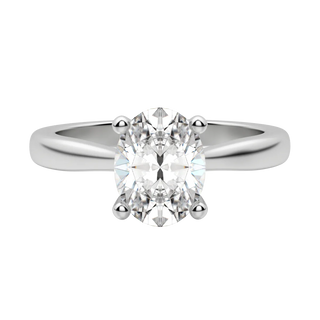 Bague de fiançailles avec diamant solitaire en moissanite à taille ovale de 1,33 ct 