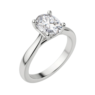 Bague de fiançailles avec diamant solitaire en moissanite à taille ovale de 1,33 ct 