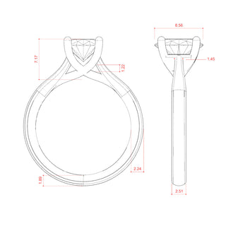 Anillo de compromiso con diamante solitario de moissanita de corte ovalado de 1,33 quilates 