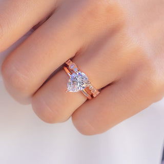 1.33CT Pear Cut Hidden Halo Moissanite Diamond Engagement Ring