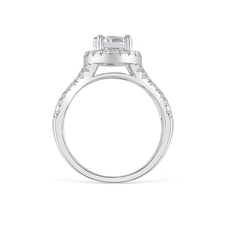 Bague de fiançailles avec diamant moissanite taille ovale de 1,50 ct 