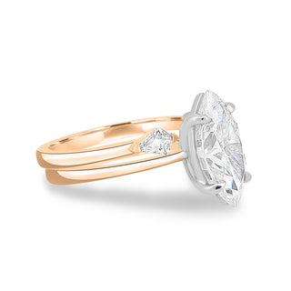 Bague de fiançailles avec diamant solitaire taille marquise de 1,50 ct F/VS1 cultivé en laboratoire 