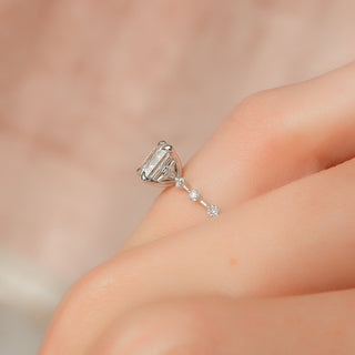 1.0 -3.0 Shape Princess Dainty Engagement Ring