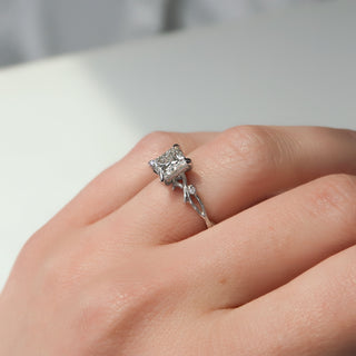 1.50 -3.50 Carat Shape Princess Twig-Setting Engagement Ring