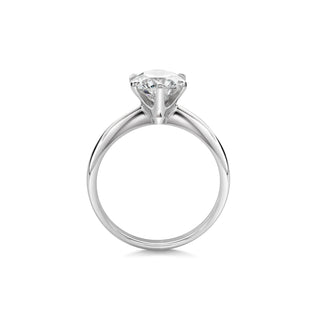 Bague de fiançailles solitaire en diamant de laboratoire rond F-VS1 de 1,5 ct 