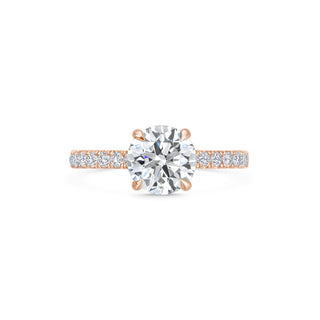 1.5ct Round F- VVS1 Lab Grown Diamond Pave Engagement Ring