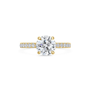 1.5ct Round F- VVS1 Lab Grown Diamond Pave Engagement Ring